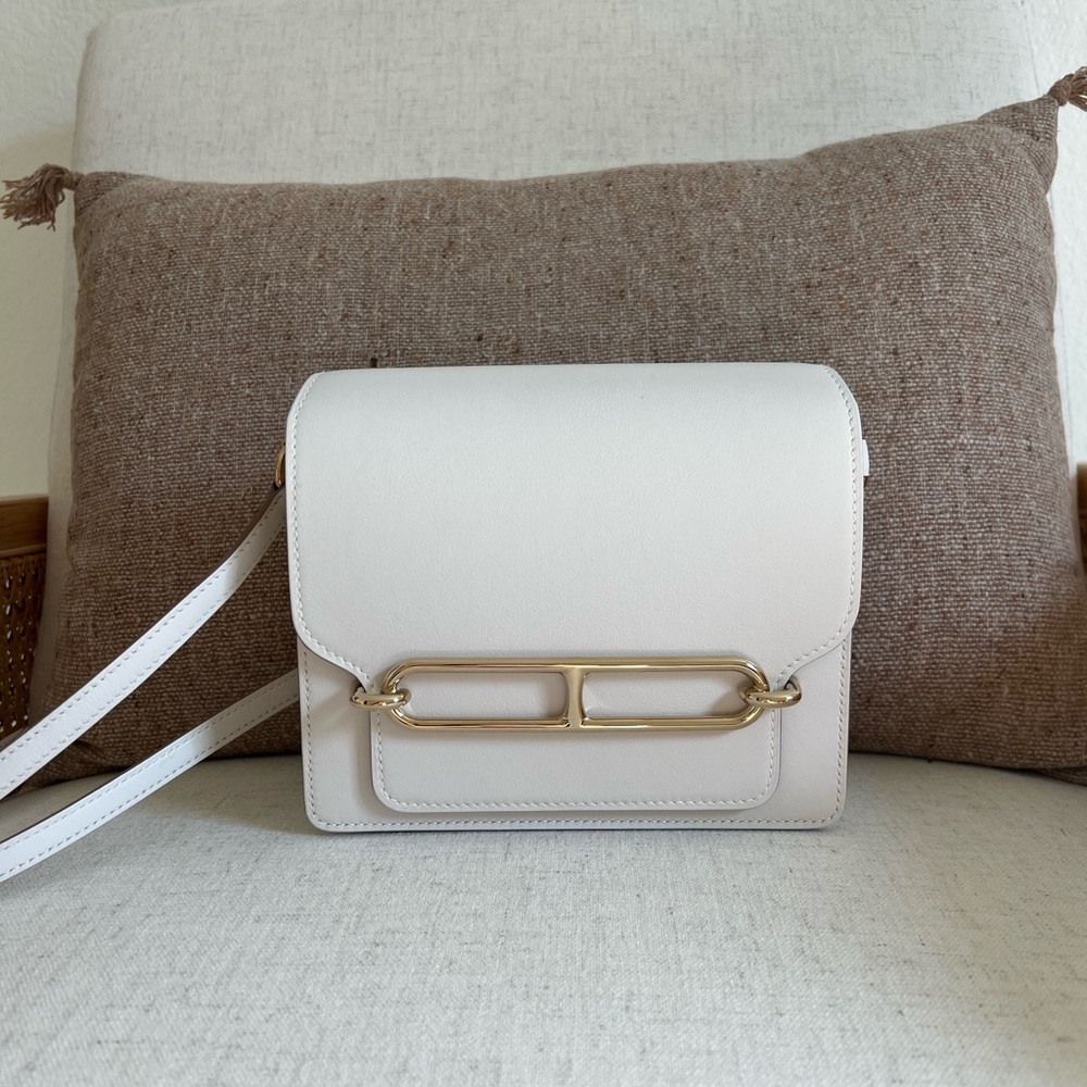 Mini Roulis swift leather Gris Pale